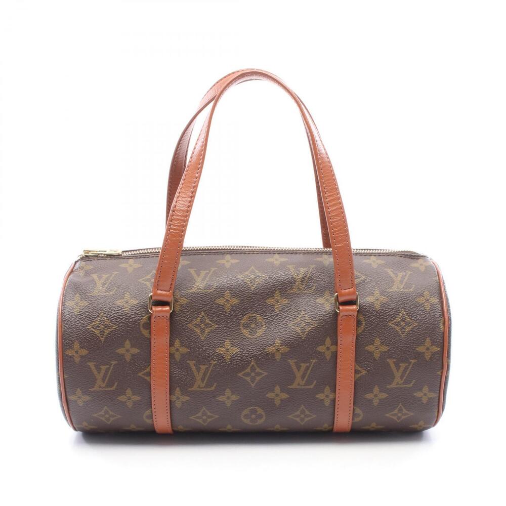 Louis Vuitton Papillon Top Handle Bag Canvas Leather Monogram Brown